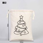 Yılbaşı Boyanabilir Bez Kese - 15,5x20cm (Özelleştirilebilir) - Görsel 2