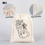 Yılbaşı Boyanabilir Bez Kese - 15,5x20cm (Özelleştirilebilir) - Görsel 3