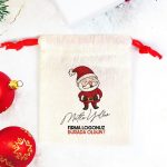 Yılbaşı Hediyesi Mutlu Yıllar Noel Baba Baskılı 1 - Renkli İp (Özelleştirilebilir)