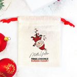 Yılbaşı Hediyesi Mutlu Yıllar Noel Baba Baskılı 2 - Renkli İp (Özelleştirilebilir) - Görsel 2