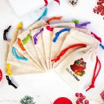 Yılbaşı Temalı Hediye Kesesi - Renkli İp (Özelleştirilebilir) - Görsel 3