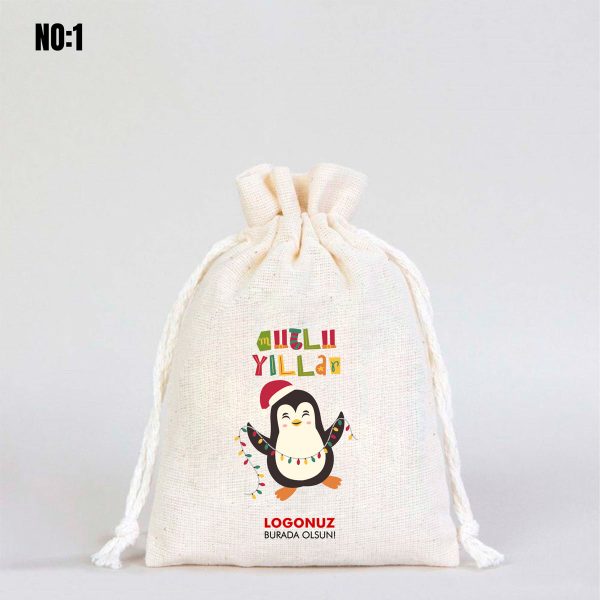 Yılbaşı Gül Kese 10x14,5 cm (Özelleştirilebilir)