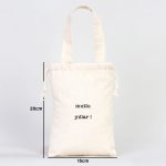 Mutlu Yıllar Minimalist Baskılı Yılbaşı Bez Kese- 15x20cm Tek Tutma Kısa Kulp (Özelleştirilebilir) - Görsel 6