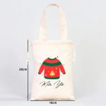 Yılbaşı Hediyeleri Kazak Baskılı Bez Kese - 15,5x20 cm Tek Tutma Kısa Kulp (Özelleştirilebilir) - Görsel 5