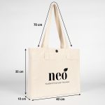 LUX Kanvas Çanta Ham Kulp- 40x35x10cm (Özelleştirilebilir) - Görsel 2