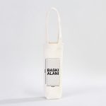 Kanvas Zeytinyağı Şişe Çantası - Termos Bardak Çantası 26x15 cm (Özelleştirilebilir) - Görsel 3